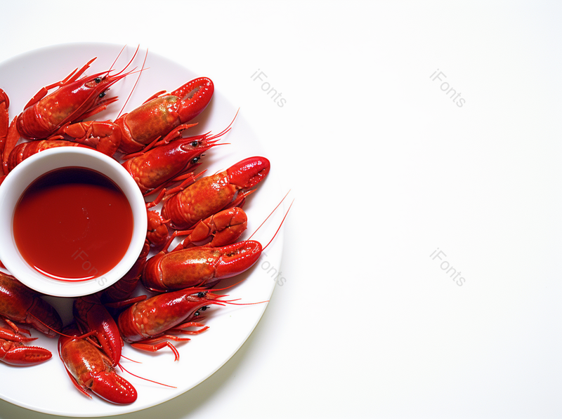 清晰的摄影图高清的图片电商产品拍摄美食美味食物夏季麻辣小龙虾白色背景,高清,摄影图,摄影图片,图片大全,摄影图免费下载